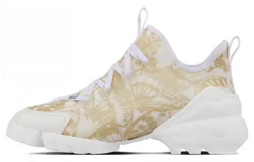 DIOR D Connect Leather Mid top Casual Shoes Women's White
