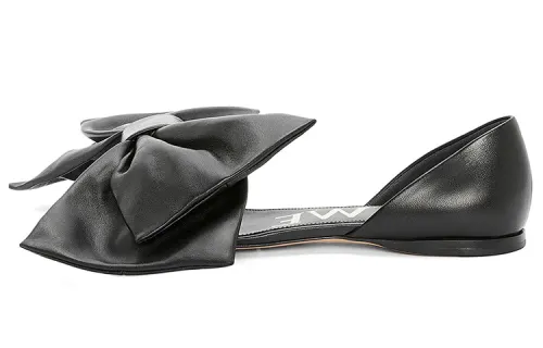 LOEWE Toy D'Orsay Leather Casual Shoes 1CM Women's Black