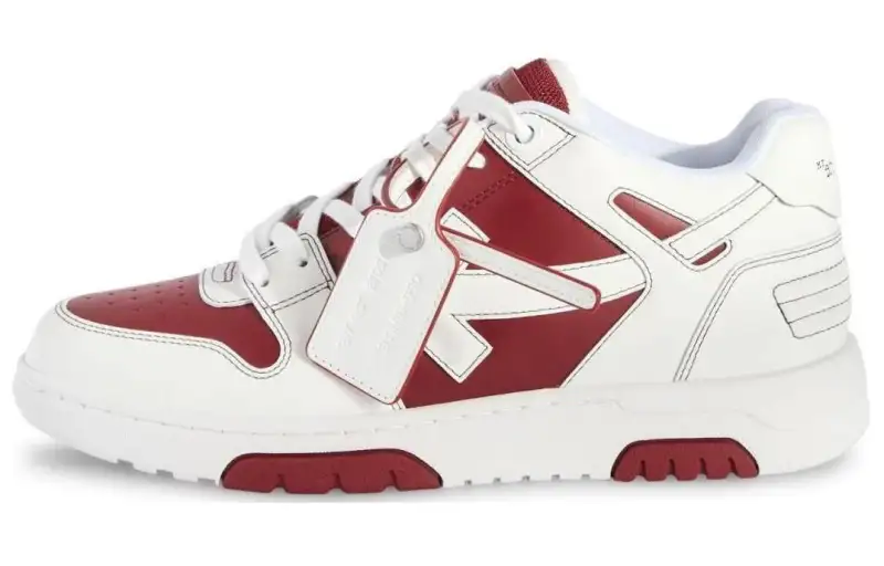 OFF WHITE Out Of Office Ooo Low Tops Brick Red White