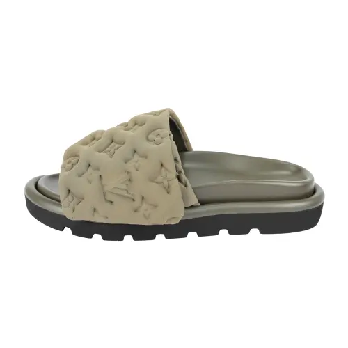 LOUIS VUITTON Slide Slippers Women's Khaki