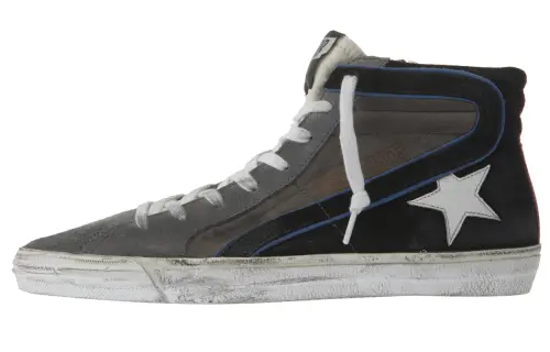Golden Goose Slide Skateboard Shoes Women's Mid Top Gray