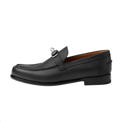 HERMES Destin Loafers Men's Black