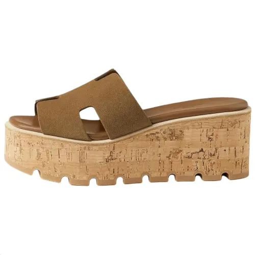 HERMES Eze Slide Slippers 6.6cm Women's Brown
