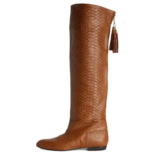 Loro Piana Flor Boots Knee high Boots Women's Brown