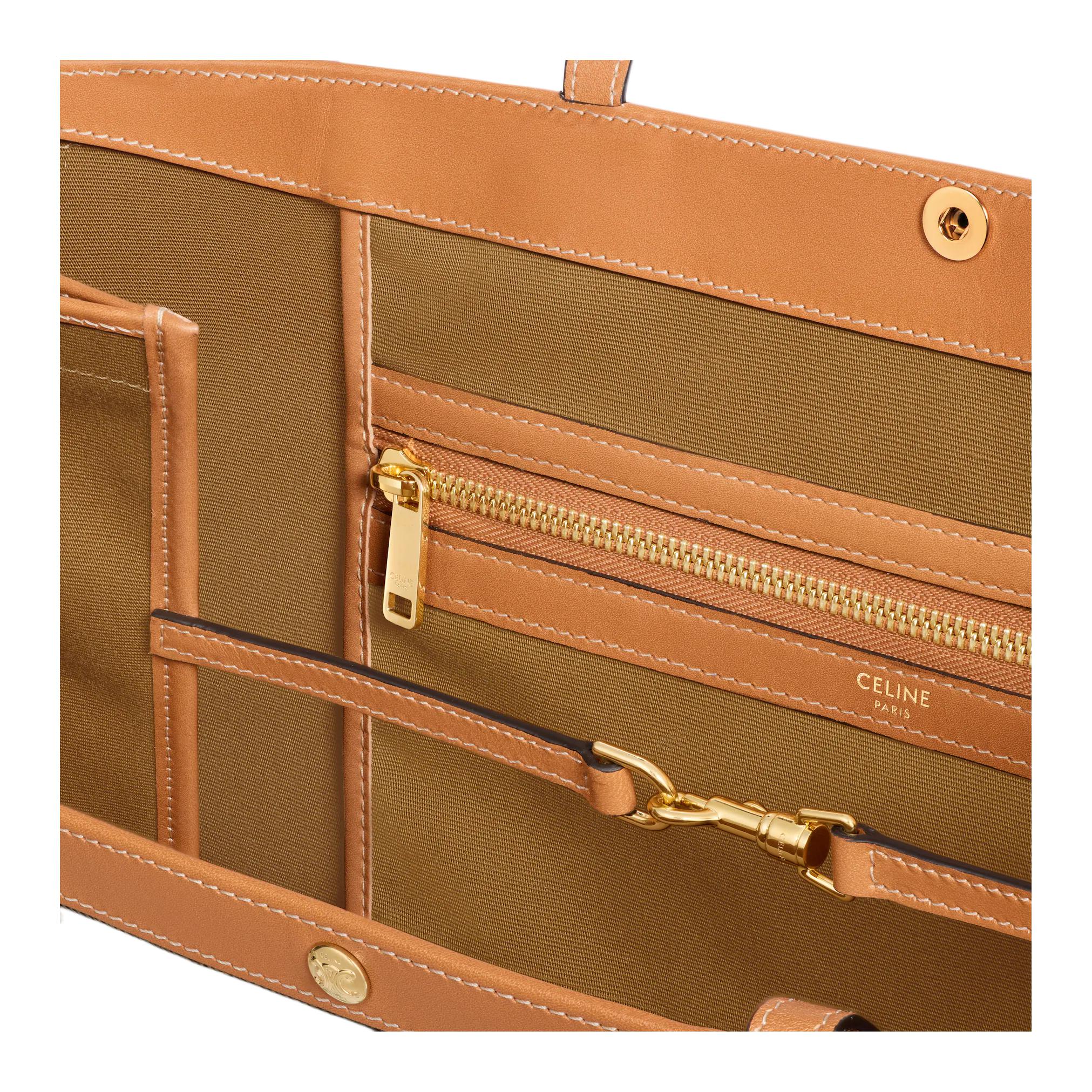 Женская сумка CELINE FLAT SHOPPER (медовая) — фото 4