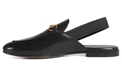 GUCCI Leather Casual Shoes Women's Black