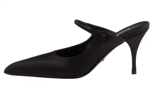 PRADA Pointed Satin Mules