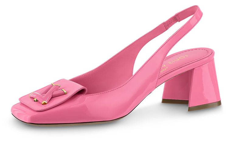 LOUIS VUITTON Shake Chunky Heel High Heels 5.5cm Women's Pink