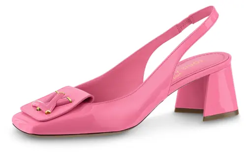 LOUIS VUITTON Shake Chunky Heel High Heels 5.5cm Women's Pink