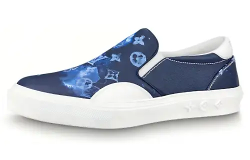 LOUIS VUITTON Ollie Slip On Sneakers 'Denim Monogram'