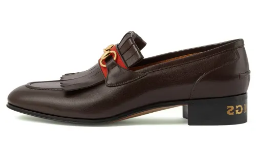 GUCCI Horsebit Leather Loafers