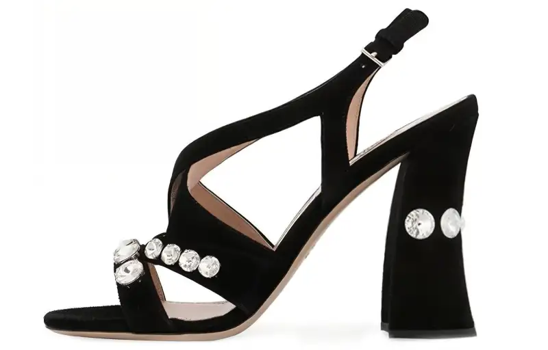 MIU MIU One Strap Sandals Women's Black