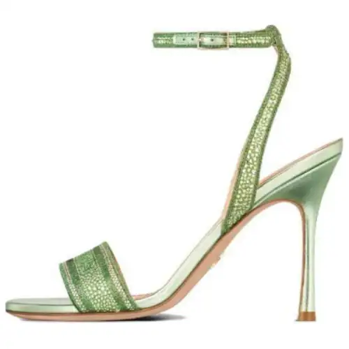DIOR Dway One Strap Sandals 10cm Women's Green