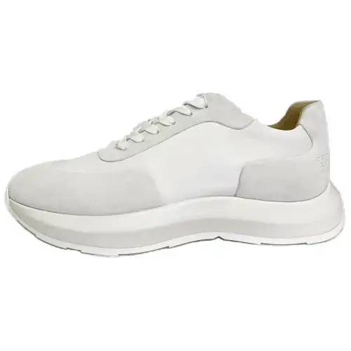 HERMES Cow Leather Low top Casual Shoes Men's White