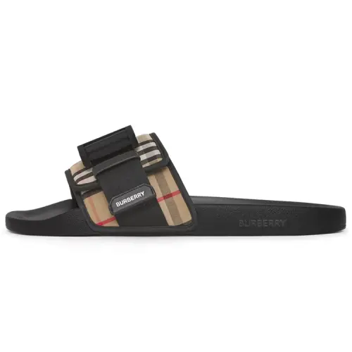 Burberry Vintage Check Buckled Slides