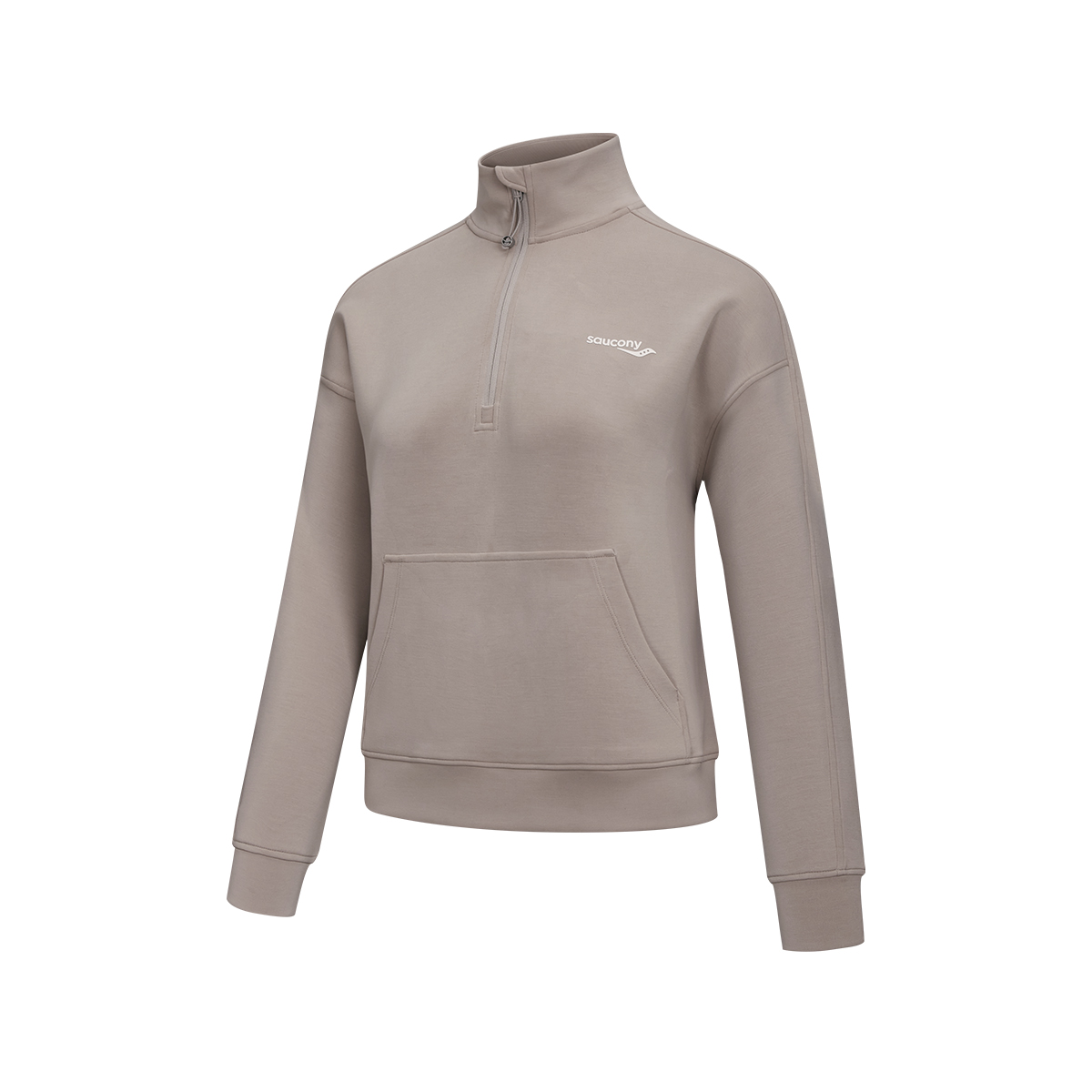 Женское худи Saucony Half-Zip (серое)