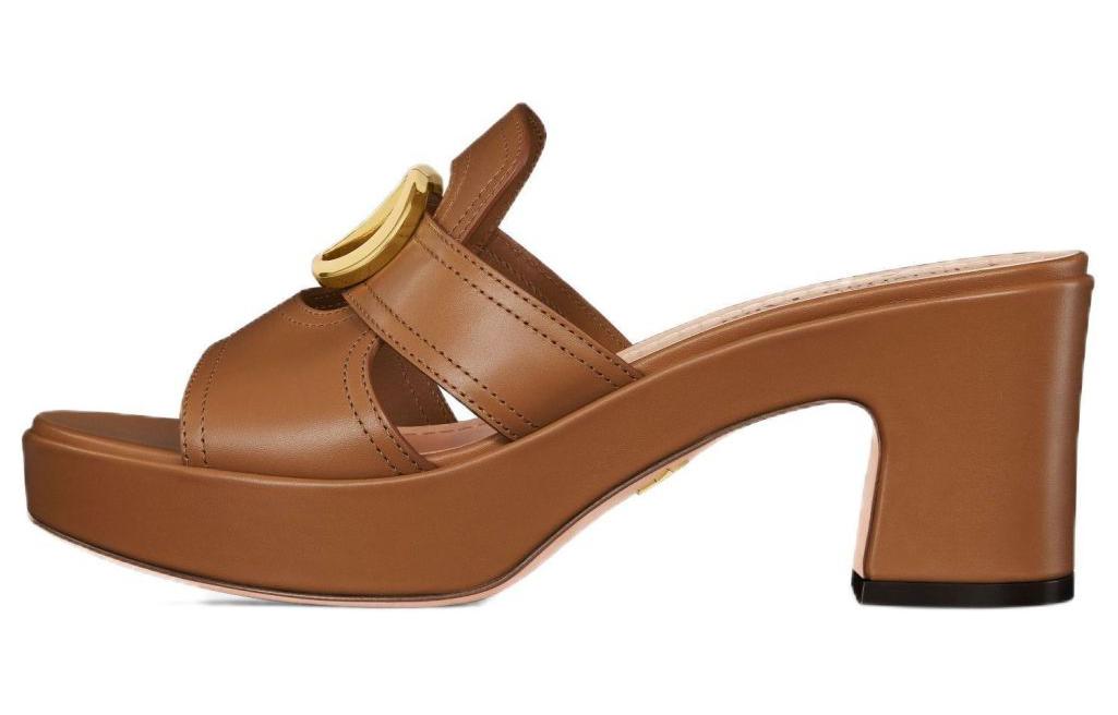DIOR 30 Montaigne Slide Slippers Women's Camel