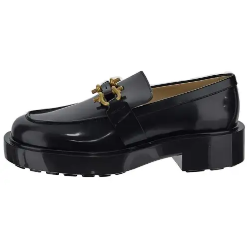 Bottega Veneta Top Grain Cow Leather Loafers Men's Black