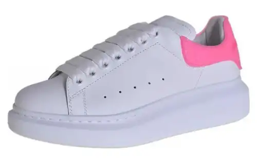 Alexander McQueen Oversized White Bright Pink Glitter Women's