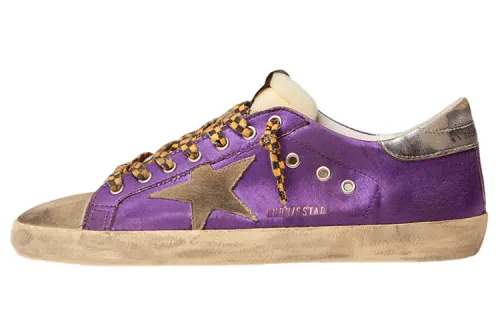 Golden Goose Super Star Polyester Stylish Skateboarding Shoes Men's Purple