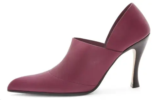 LOEWE Comic Cow Leather Slim Heel High Heels 9cm Women's Cherry