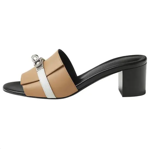 HERMES Gigi Slide Slippers 5cm Women's Beige