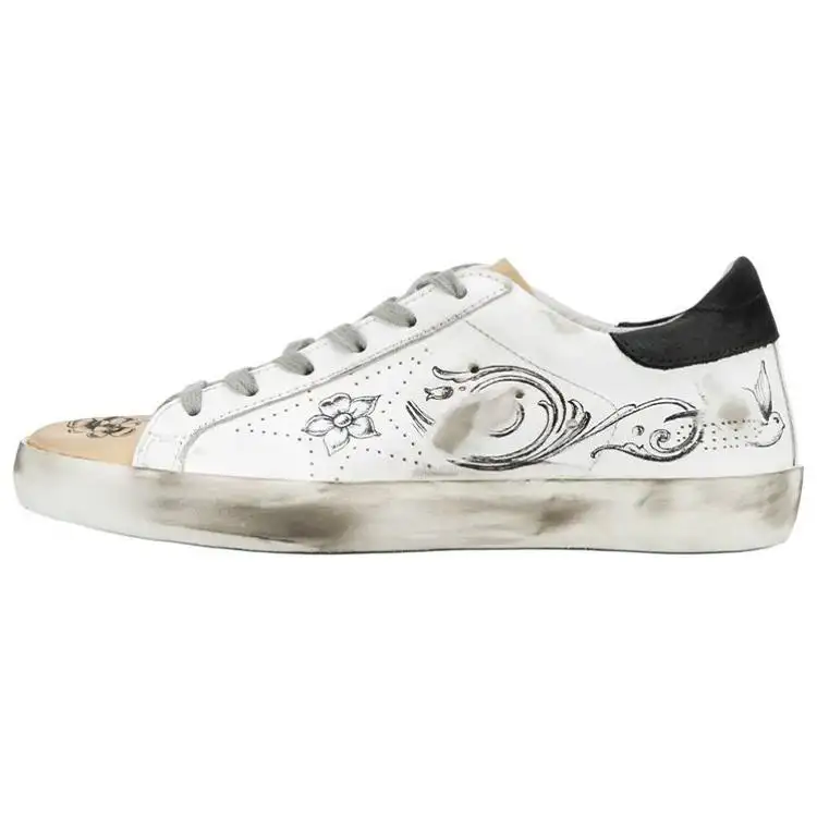 Golden Goose Super Star Stylish Skateboarding Shoes Women's White