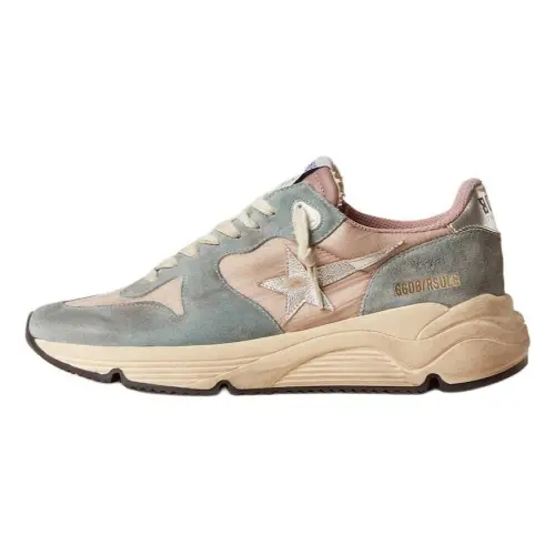 Golden Goose Running Sole Cow Leather Low top Casual Shoes Women's Light Blue