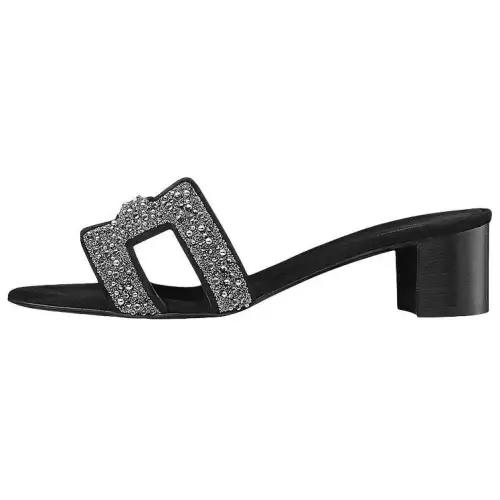 HERMES Oasis Slide Slippers Women's Black