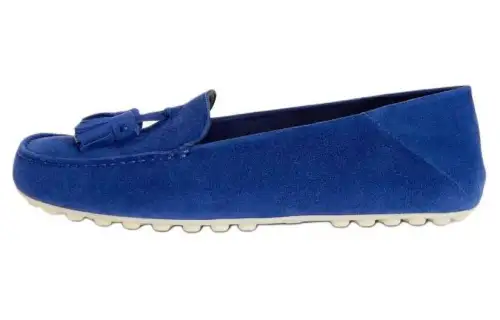 Loro Piana Suede Loafers Women's Blue