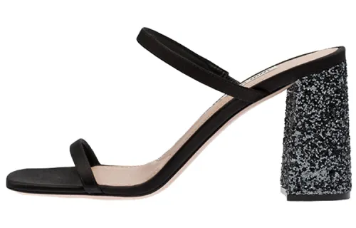 MIU MIU Slide Slippers Women's Black