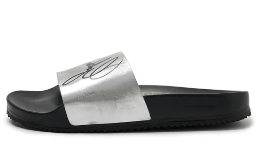 Golden Goose Rubber Sports Slippers Women's Silver Black