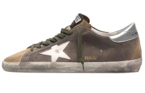Golden Goose Super Star Low top Stylish Skateboarding Shoes Men's Brown