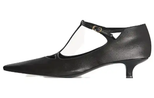 THE ROW Cyd Cow Leather Slim Heel High Heels 3.8cm Women's Dark Brown