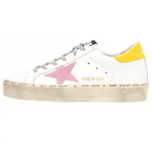 Golden Goose Hi Star Low top Stylish Skateboarding Shoes Women's White