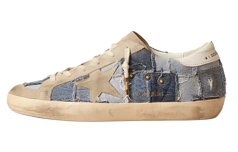 Golden Goose Super Star Low top Skateboard Shoes Men's Blue