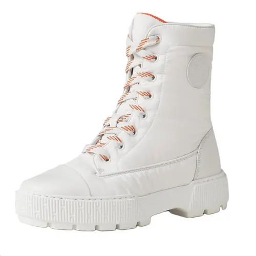 HERMES Fresh Ankle Boots 4cm Women's White