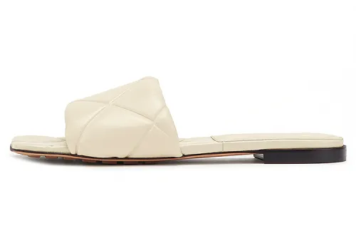 Bottega Veneta Lido Slide Slippers Women's White