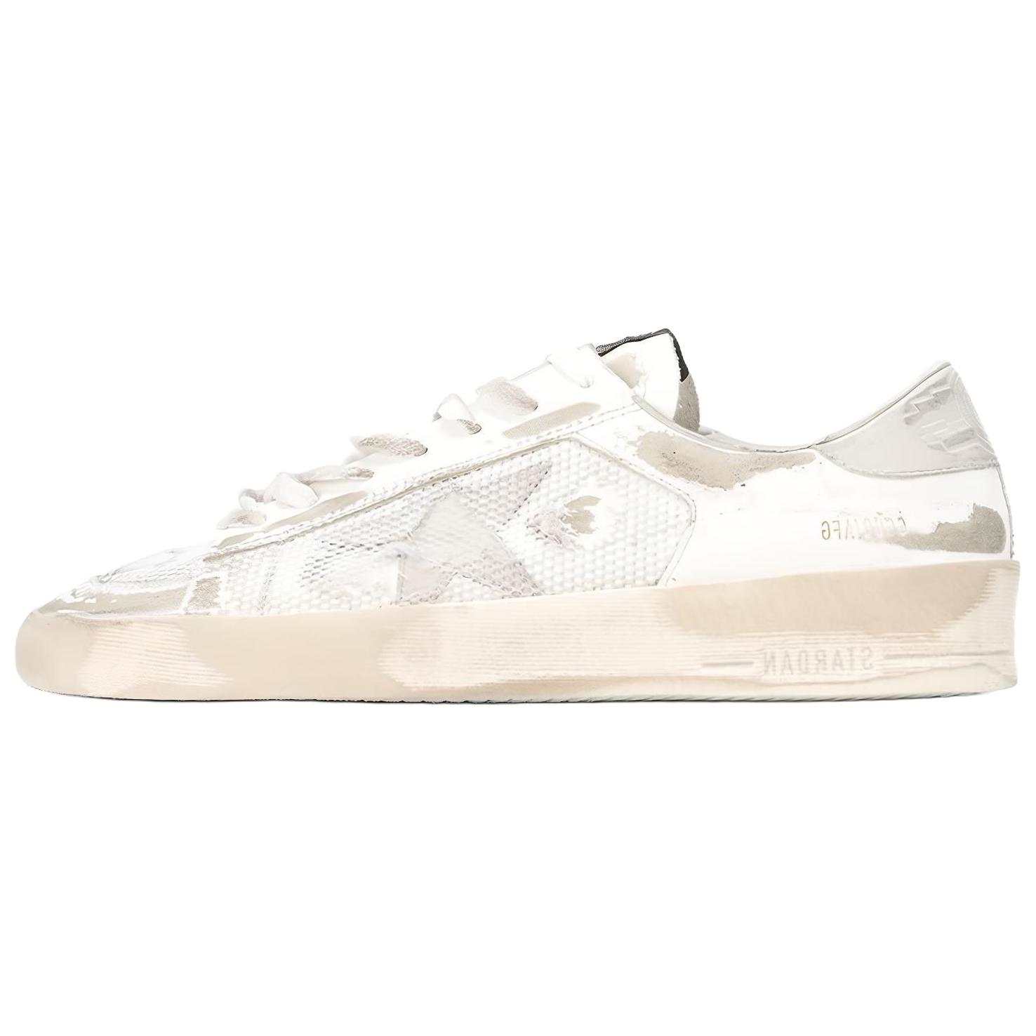 Golden Goose Stardan Stylish Skateboarding Shoes Men's White