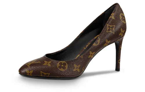 LOUIS VUITTON Slim Heel High Heels Women's Brown