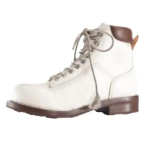 LOUIS VUITTON Nigo Collaboration FW25 Bubble Short Combat Boots Men's Ecru