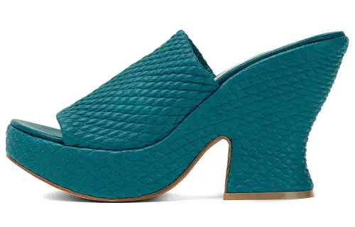 Bottega Veneta Slide Slippers Women's Duck Green