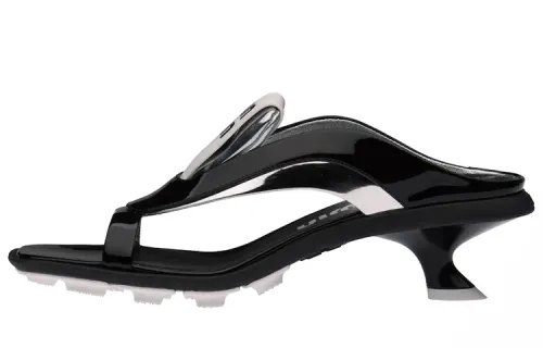 MIU MIU Slide Slippers Women's Black