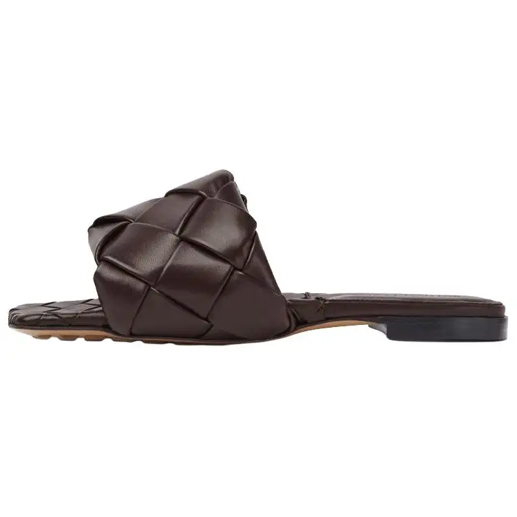 Bottega Veneta Lido Fashion Slide Slippers Women's Chocolate