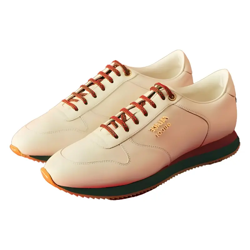 PALACE x GUCCI Double G Leather Low top Sports Casual Shoes Men's White