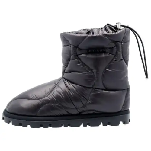 MIU MIU Abrasion Resistant Ankle Boots Women's Black