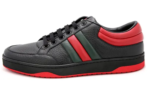 GUCCI Leather Fashion Low top Skateboard Shoes Men's