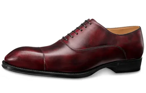 LOUIS VUITTON Vendome Dress Shoes Men's Low Top Red