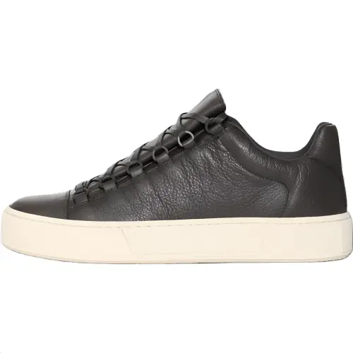 Balenciaga Arena Leather Low top Skateboard Shoes Men's Dark Gray