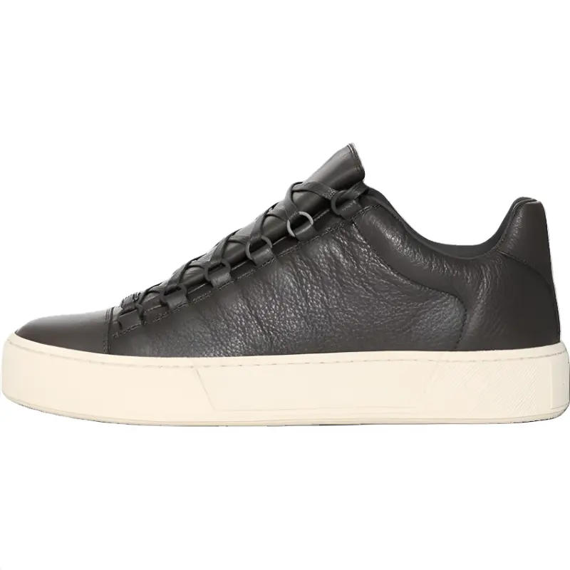 Balenciaga Arena Leather Low top Skateboard Shoes Men's Dark Gray